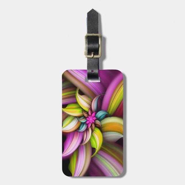 Bra Cute Coola Girly Retro Blommigt Mode Bagagebricka (Vertikal Framsida)