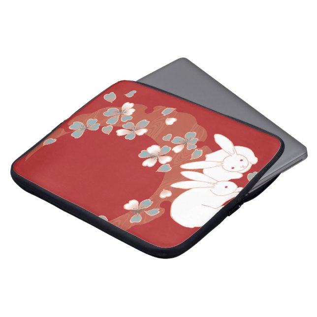 Bra Cute Coola Girly Retro Blommigt Mode Laptop Sleeve (Framsida topp)