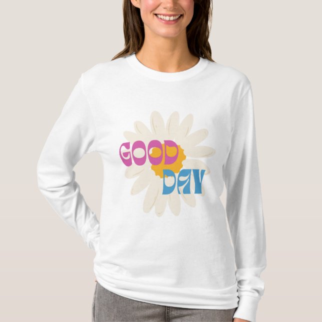 Bra Dag Retro Margareta Långärmad T-Shirt  (Framsida)