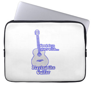 Bra dagar börjar med att spela gitarren. laptop fodral