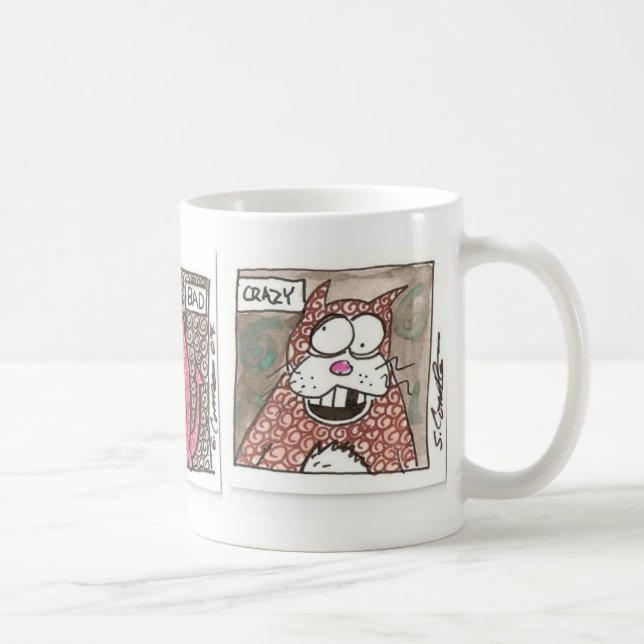 bra dåliga, galen kattmugg kaffemugg (Höger)