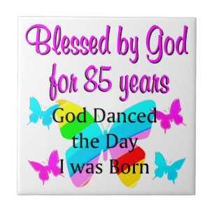 BRA DANCED DAGEN JAG VAR BORN 85 BIRTHDAY KAKELPLATTA