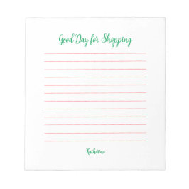 Bra Day for Shopping Anteckningsblock