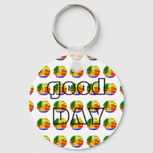 BRA_DAY_GRÖNT_GULT NYCKELRING
