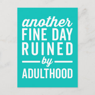 Bra Day Ruded Adulthood Funny Quote Vykort