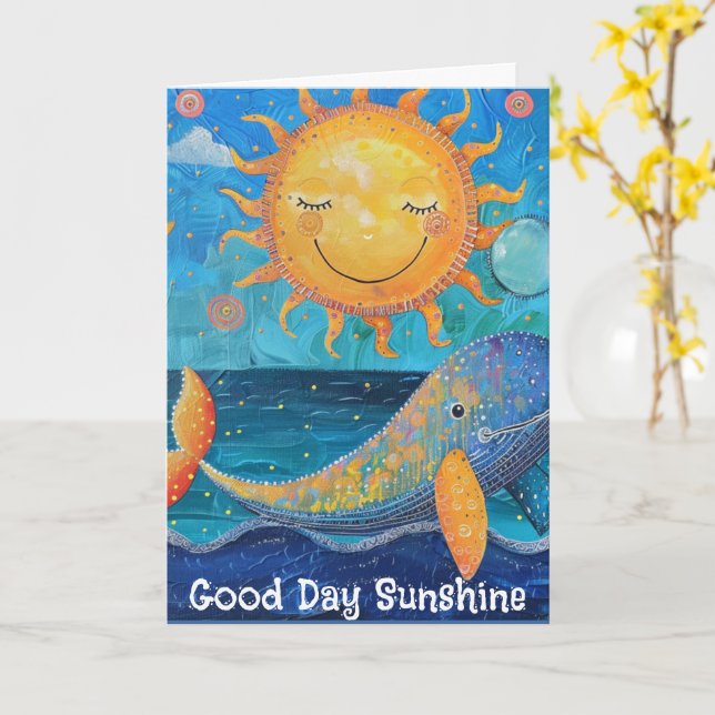 Bra Day Sunshine Greeting Card Kort (Gul blomma)