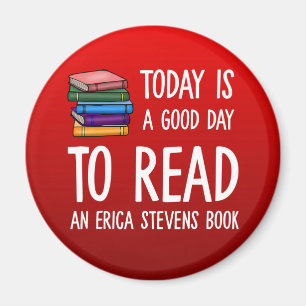 Bra Day to Read a Erica Stevens Bok Magnet