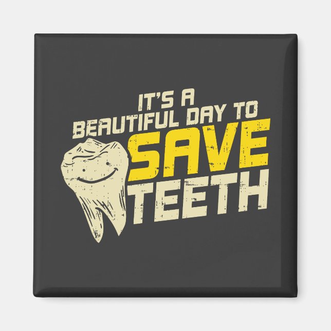 Bra Day to Spara Teeth Dental Hygienist Coworkers Magnet (Framsidan)