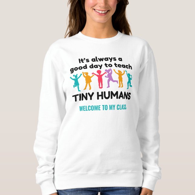 Bra Day to Tiny Humans Custom Name TEACHER T Shirt (Framsida)