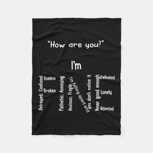 Bra Depression Mental Health Awareness Fleecefilt (Framsidan)
