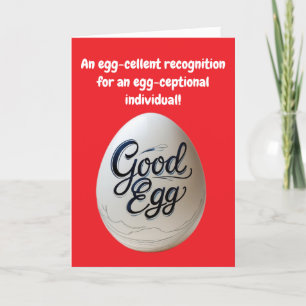 Bra Egg-avskrivning - Funny Tack Kort