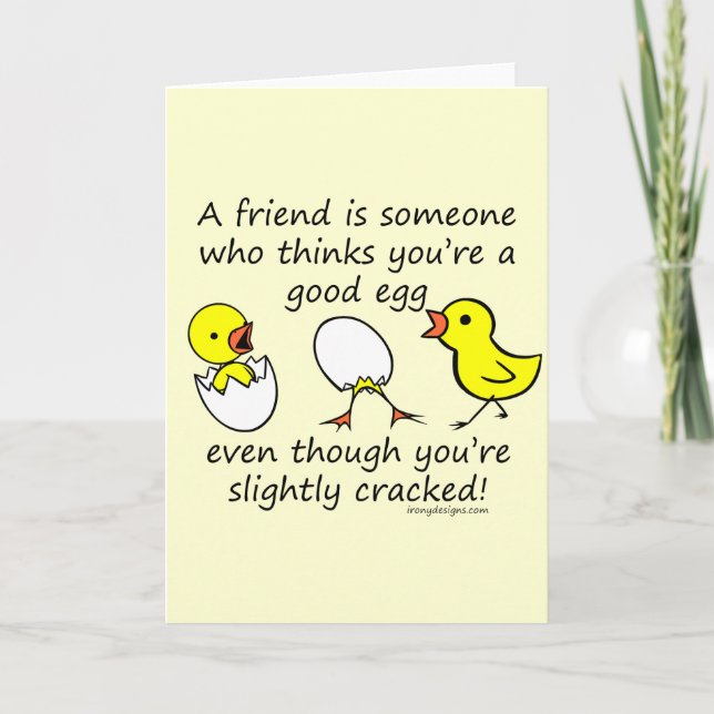 Bra Egg Funny Best Friend Selling Kort (Framsida)