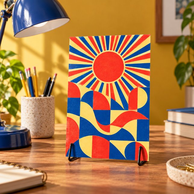 Bra Energi Geometrisk Konsttryck Poster (4 x 6 inch unframed semi-gloss print. Flat printed artwork. Styled scene; props not included.)