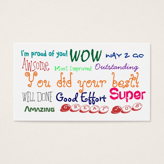 Bra, erkännandekort för bra av fiskeansträngning visitkort (Framsidan)