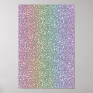Bra Faux Glitter Sparkles Shiny Rainbow Pearl Poster