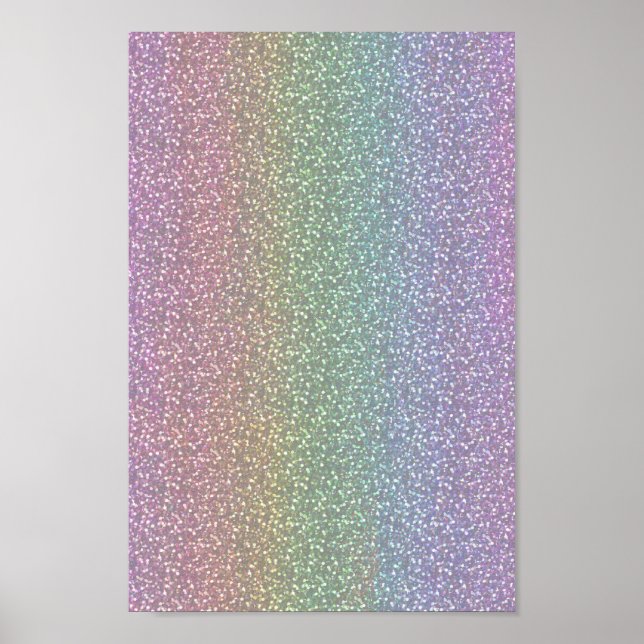 Bra Faux Glitter Sparkles Shiny Rainbow Pearl Poster (Framsidan)