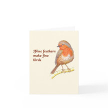 Bra Feathers gör Bror Fåglar - anteckningskort