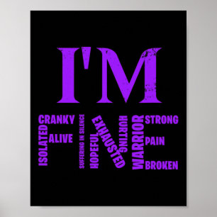Bra Fibromyalgia Awareness Chronic Pain Fibro Krig Poster