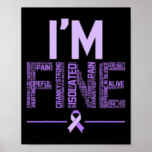 Bra Fibromyalgia Warrior Fibro Awareness Lila R Poster