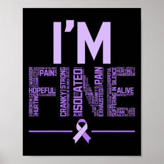Bra Fibromyalgia Warrior Fibro Awareness Lila R Poster