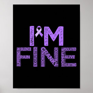Bra Fibromyalgia Warrior Fibro Awareness Lila R Poster