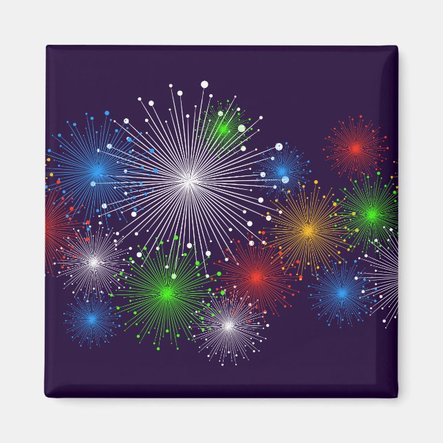 Bra Fireworks Cute Coola Girly Retro Vector Magnet (Framsidan)