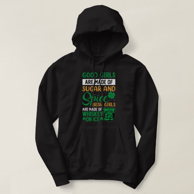 Bra flickor är tillverkade av socker och kryddor.  hoodie (Design framsida)