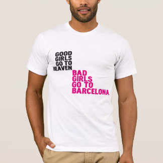 Bra flickor går till himmeldåligaflickor går till tee shirt