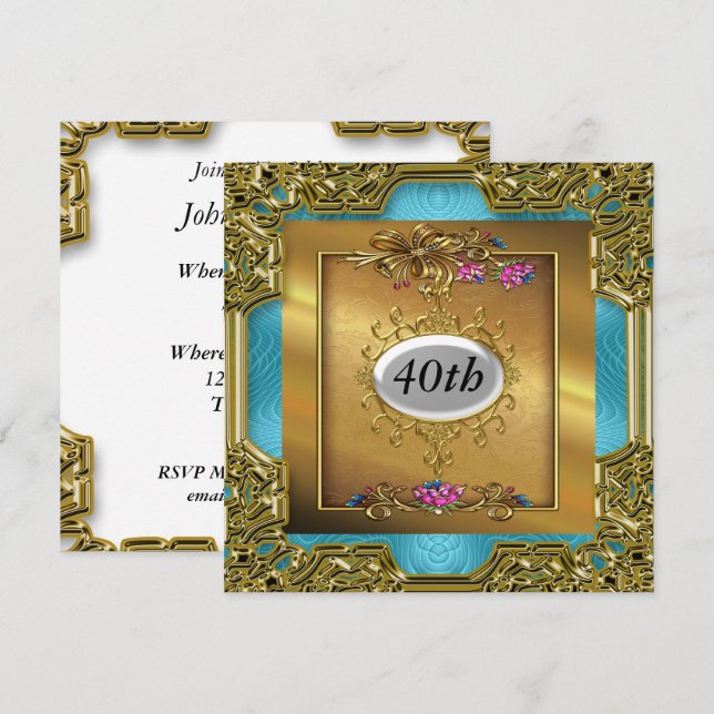 Bra Födelsedagsfest inbjudan (Fram/baksida)