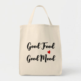 Bra Food Bra Mood Roligt Black Typography Tygkasse