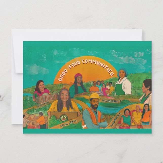 Bra Food Communities Note Cards Tack Kort (Framsida)