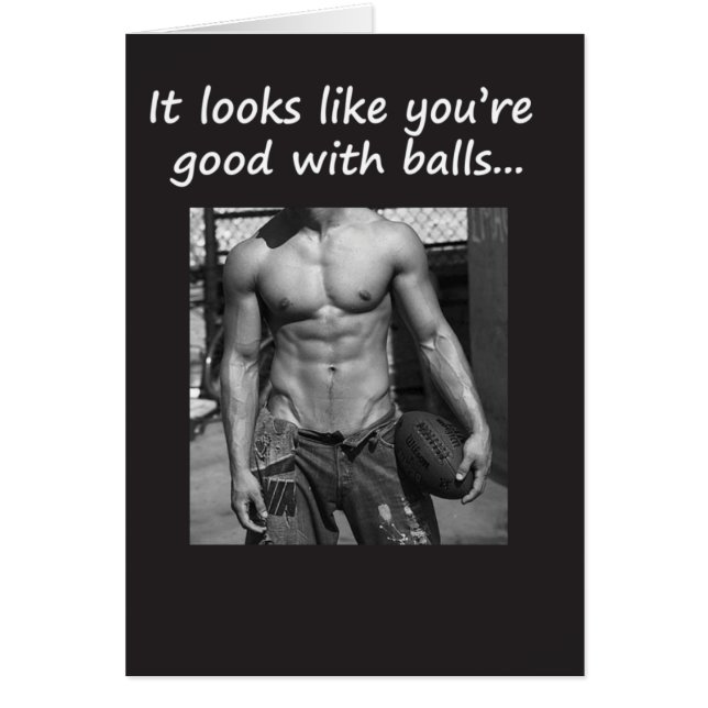 Bra Footballer Hälsningskort (Framsidan)