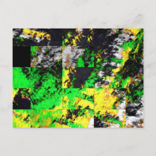 Bra för Abstrakt av  för Gult av instängningsbar G Vykort