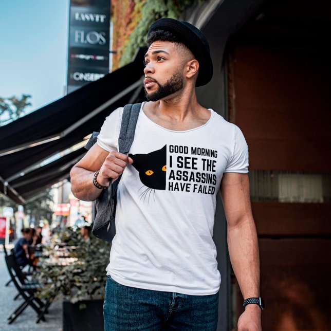 Bra förmiddag ser jag att mördare har misslyckats t shirt (Skapare uppladdad)