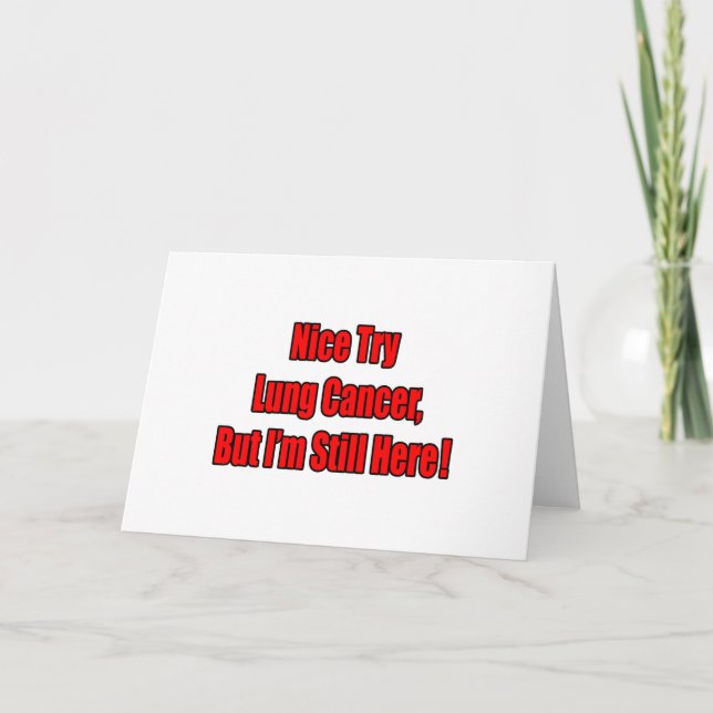 Bra försök med lungcancer... kort (Framsida)