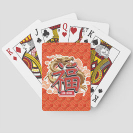 "Bra Fortune" Kinesiska draken och Tur-symbol Casinokort