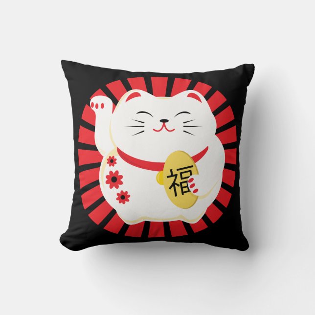 Bra Fortune Lucky Cat Kudde (Framsida)