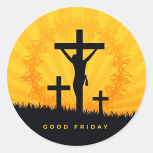 Bra Fredag Classic Round Sticker Runt Klistermärke