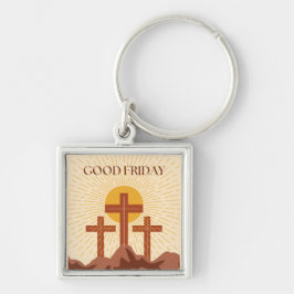 Bra Fredag-kort Fyrkantig Silverfärgad Nyckelring