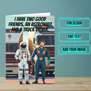 Bra Friend Lastbil Driver Funny Birthday Kort