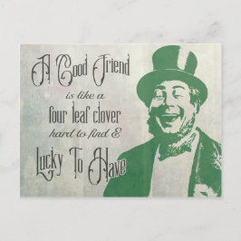Bra Friend Saint patrick Irishman Grönt Vintage Vykort