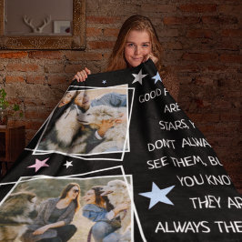 Bra Friends är som Stars! Bestie Photo Quote Fleecefilt