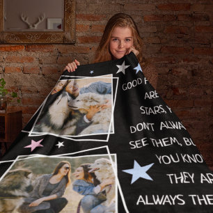 Bra Friends är som Stars! Bestie Photo Quote Fleecefilt