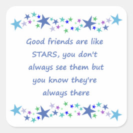 Bra Friends är som Stars inspirationsoffert Fyrkantigt Klistermärke
