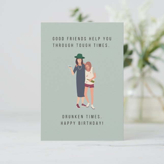 Bra Friends Birthday Card (Stående Fram)