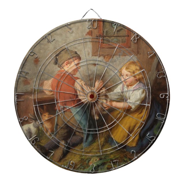 Bra Friends (unga pojkar som leker med kanin) Darttavla (Framsidan)