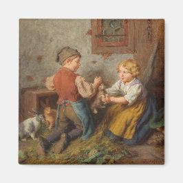 Bra Friends (unga pojkar som leker med kanin) Magnet