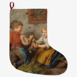 Bra Friends (unga pojkar som leker med kanin) Stor Julstrumpa