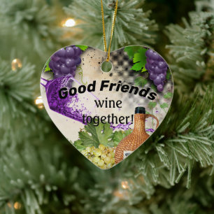 Bra Friends Vin tillsammans Julgransprydnad Keramik
