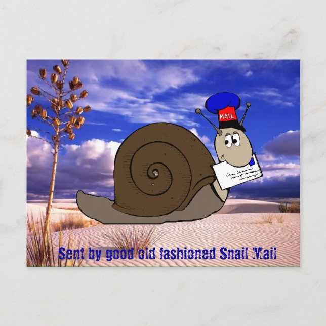 Bra Gamla Fashioned Snigel Mail Vykort (Framsida)